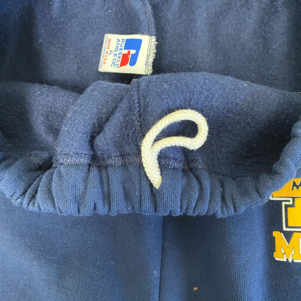 Vintage‎ 90s navy u of m russell athletic made in usa sweatpants - Picture 4 of 7